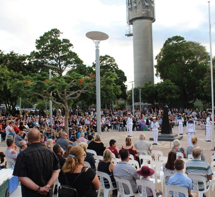 ANZAC day ceremonies. Images. Pictures. Bribie Island. Brisbane.