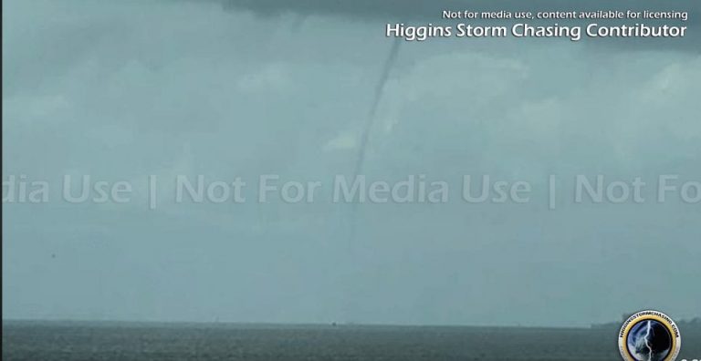 Waterspout spotted off Deception Bay