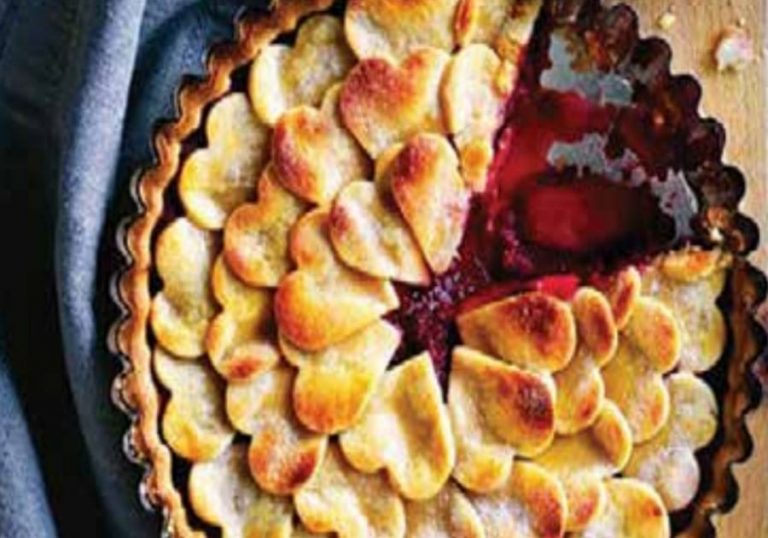 Apple, Raspberry and Rhubarb Pie